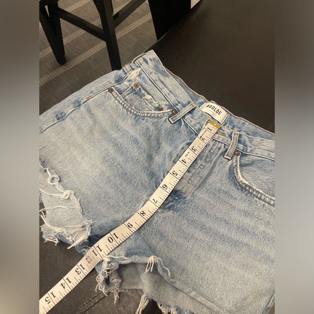 Agolde denim button fly Parker shorts 26 - Picture 5 of 6